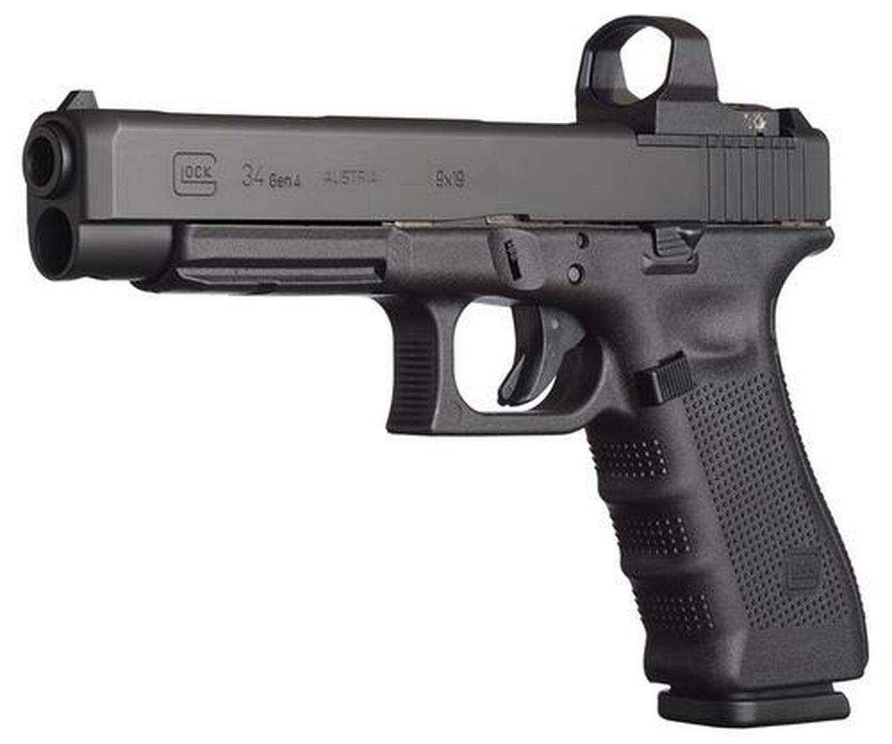 Glock G34 Gen4 MOS 9mm 5.3" Barrel, Adjustable Sights, 10 Rd Mag, Modular Optic System