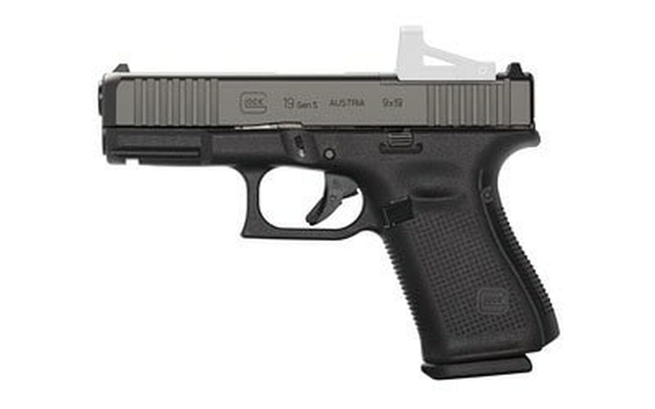 Glock G19 Gen5 M.O.S. 9MM, 4" Marksman Barrel, Fixed Sights, Ambi Slide Stop, Flared Mag Well, 10rd Mag