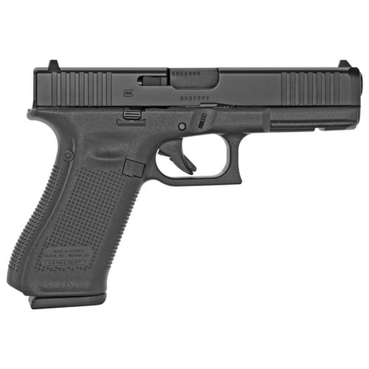 Glock 17 Gen5 Full Size 9MM 4.49" Marksman Barrel, Fixed Sights, Ambi Slide Stop Lever, Flared Mag Well, Front Serrations 3x 17rd Mags