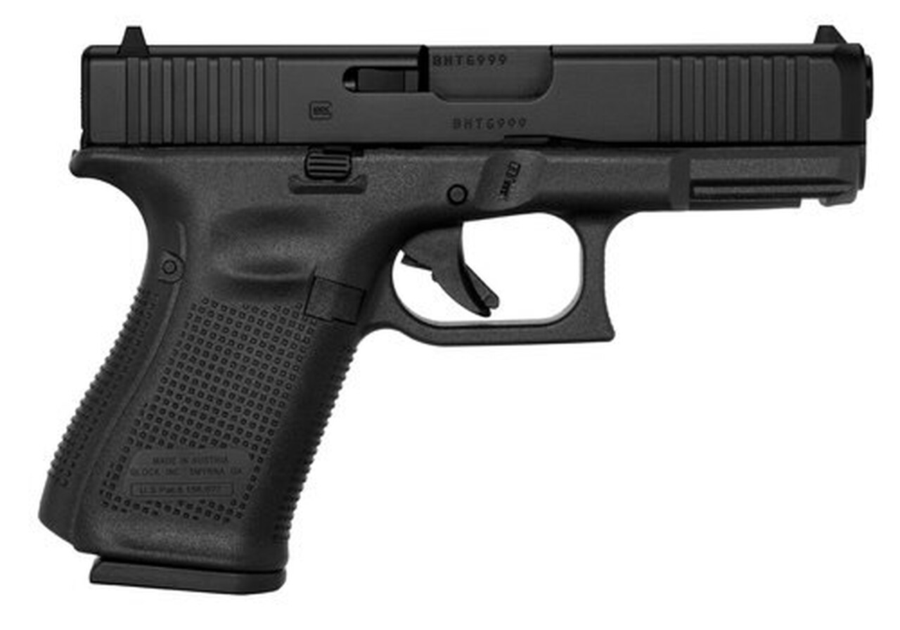 Glock G19 Gen5 9mm, 4.02" Barrel, Fixed Sights, 10rd