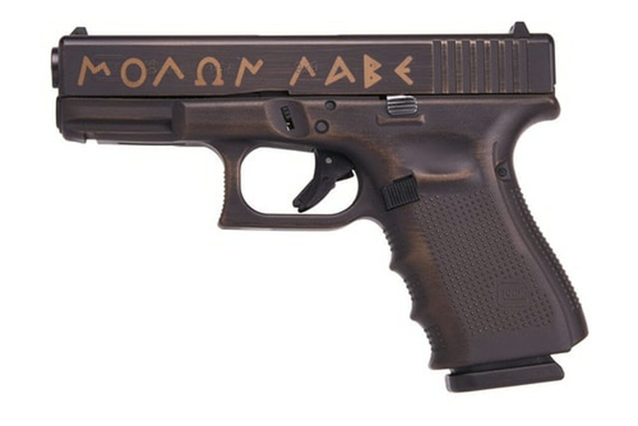 Glock 19 Gen 4 Spartan Edition MOLON LABE 9mm 15rd Mag