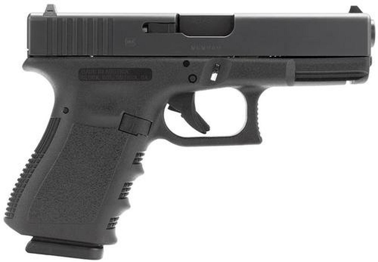 Glock G19 9mm, 4.01" Barrel, FS Grip, Black, 15rd