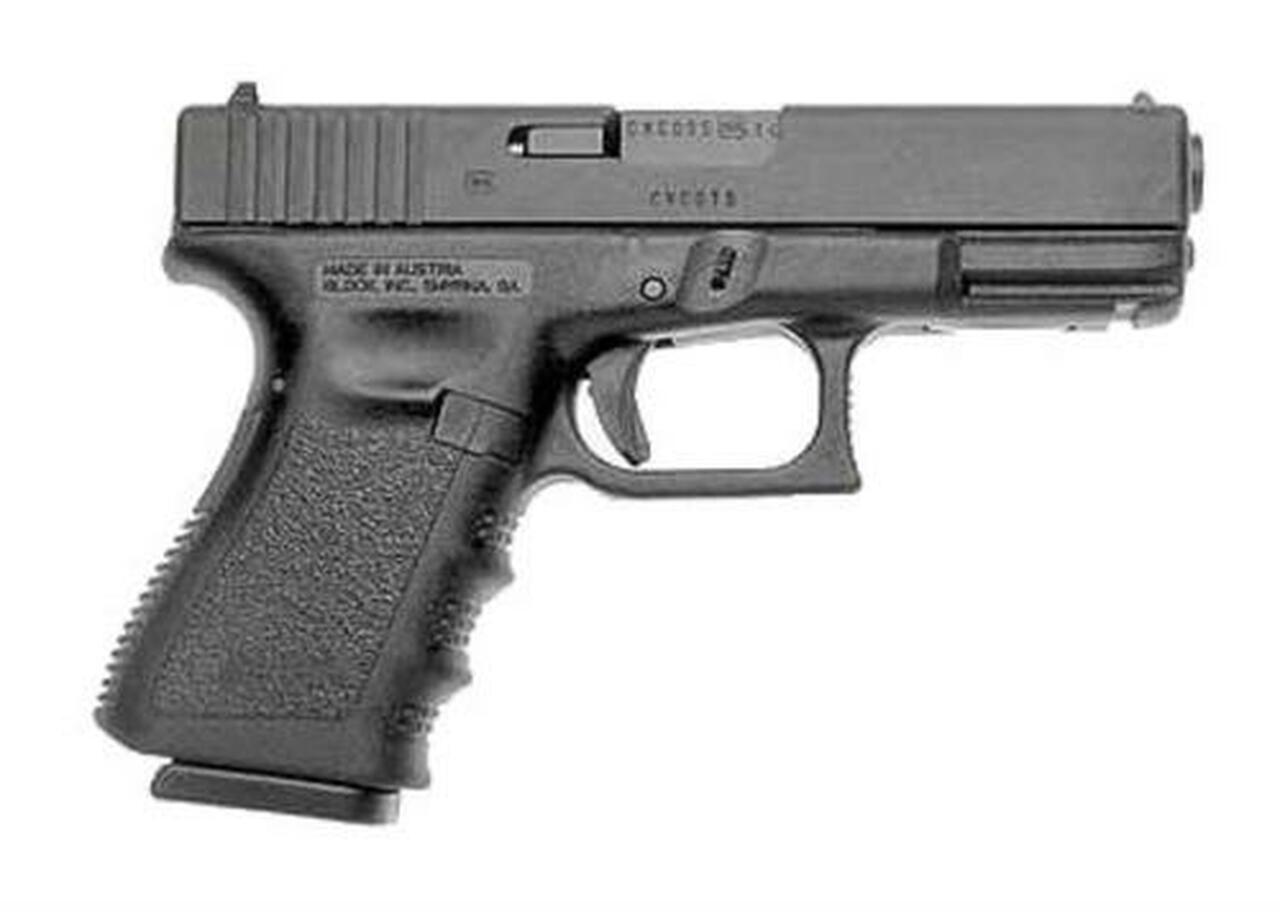 Glock, 23, Safe Action, Compact Size Pistol, 40S&W, 4.01" Barrel, Polymer Frame, Matte Finish, Fixed Sights, 13Rd, 2 Magazines, Glock OEM Rail, Right Hand