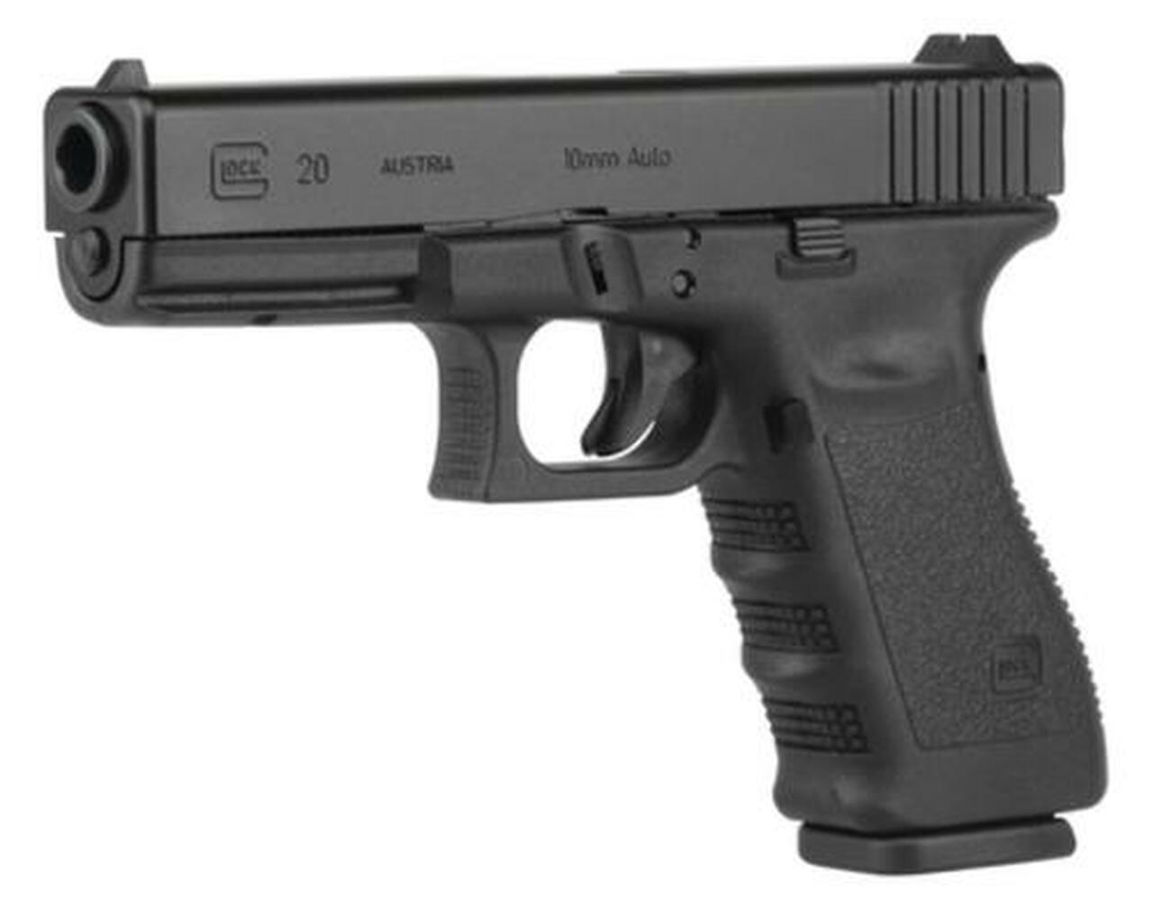 Glock G20 Gen4 10mm Auto 4.6" Barrel Black Fixed Sights 10rd Mag