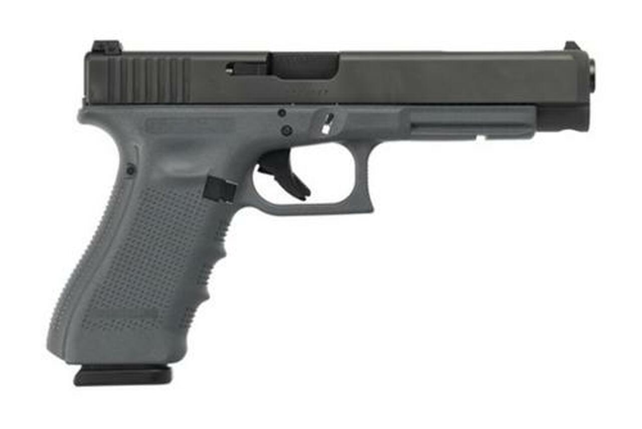 Glock G34 G4 9mm, 5.3", 17rd, Gray Frame, Black Slide