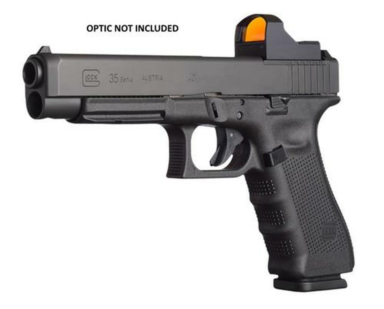 Glock, 35 Gen4, Competition, Modular Optic System, Striker Fired, Full Size, 40S&amp;W, 5.31" Barrel, Polymer Frame, Matte Finish, Adjustable Sights, 15Rd, 3 Magazines