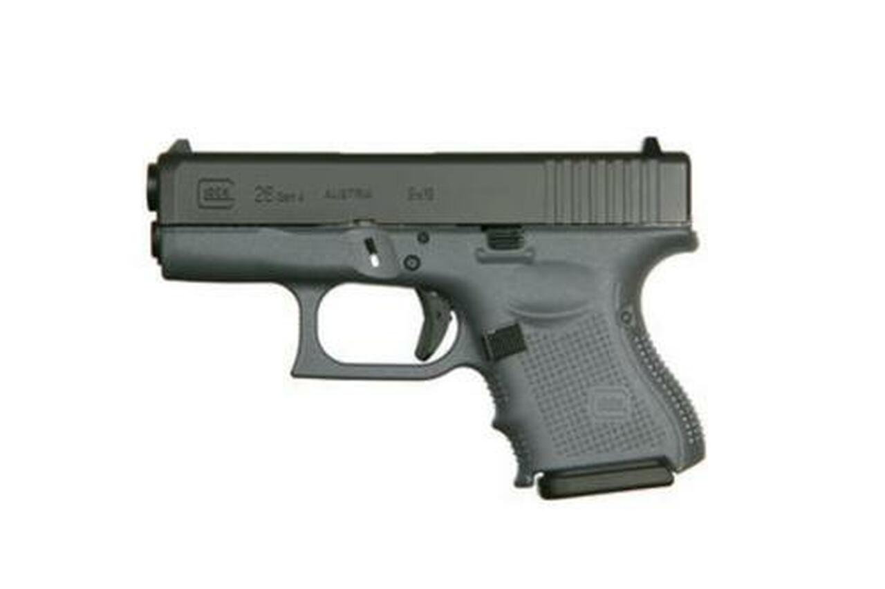 Glock G26 Gen4, 9mm, 3.46",, , Gray Frame, 10 rd