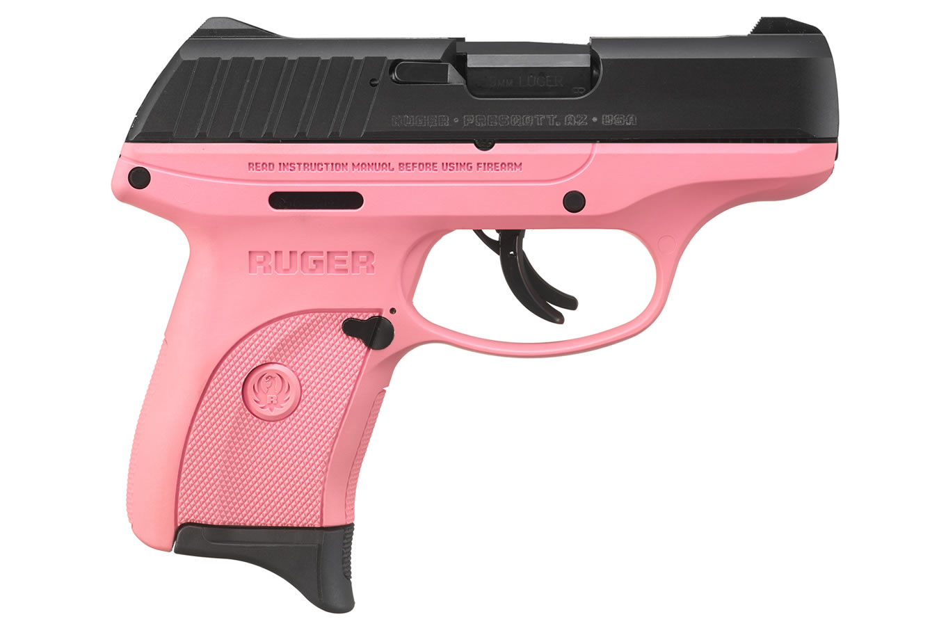 EC9s 9mm Striker-Fired Pistol with Pink Grip Frame and Black Slide