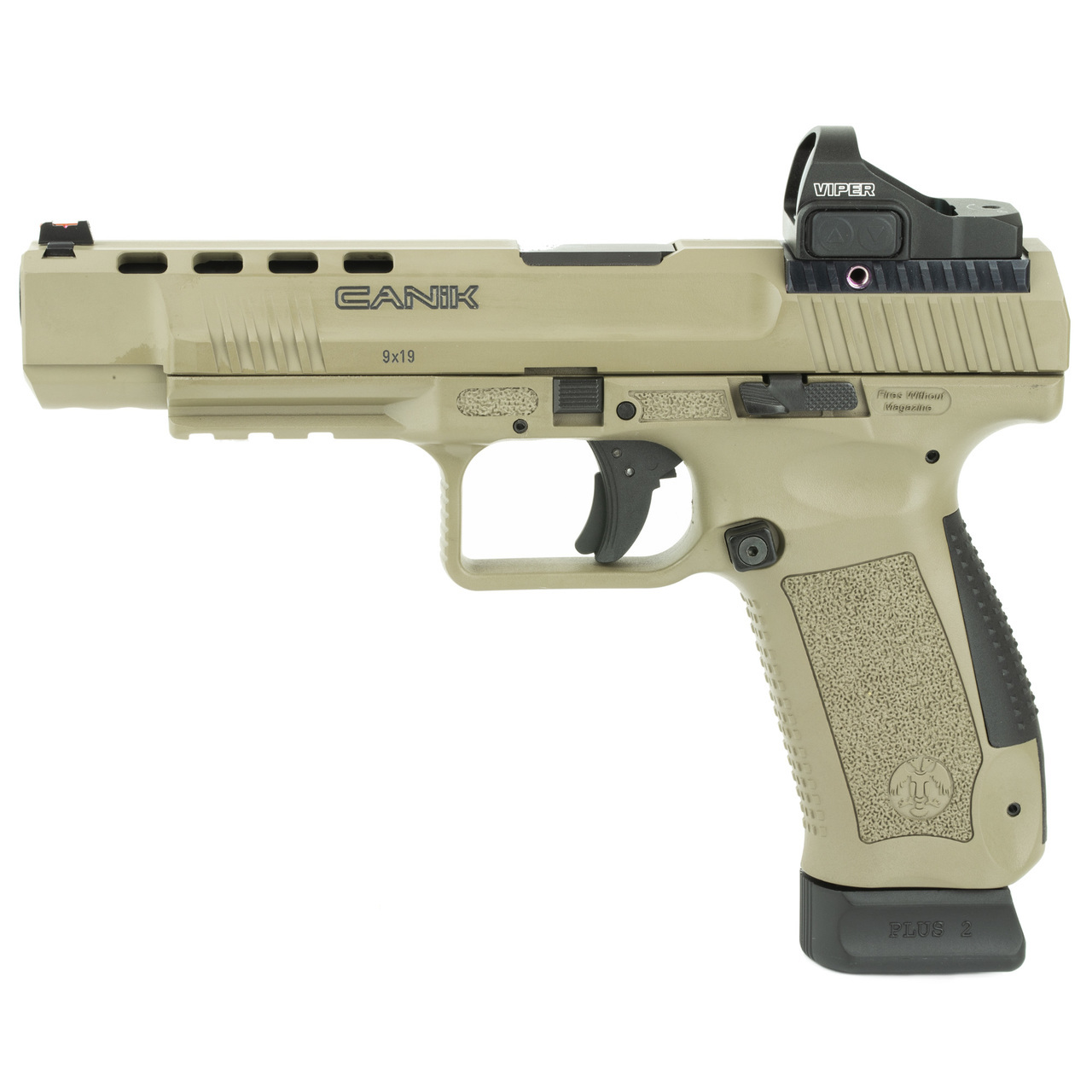 Canik TP9SFx 9mm, 5.2" Barrel, Flat Dark Earth, 2- 20rd Mags, Vortex Red Dot