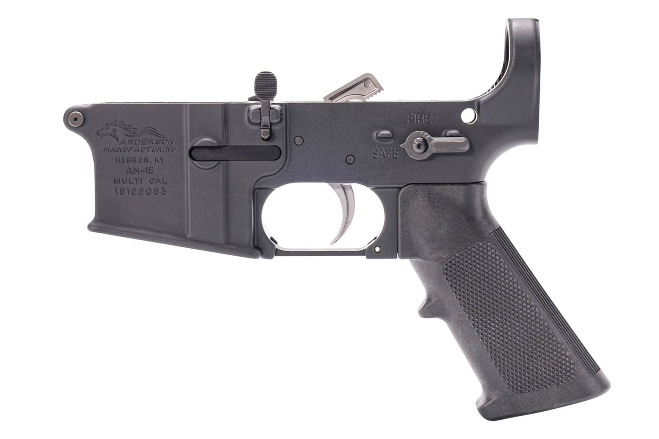 AM-15 Multi Cal Lower Receiver with LPK Installed and AMBI Safety Selector