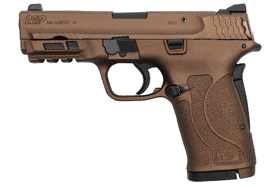 MP380 Shield EZ 380 ACP Pistol with Burnt Bronze Cerakote Finish and No Thumb Safety