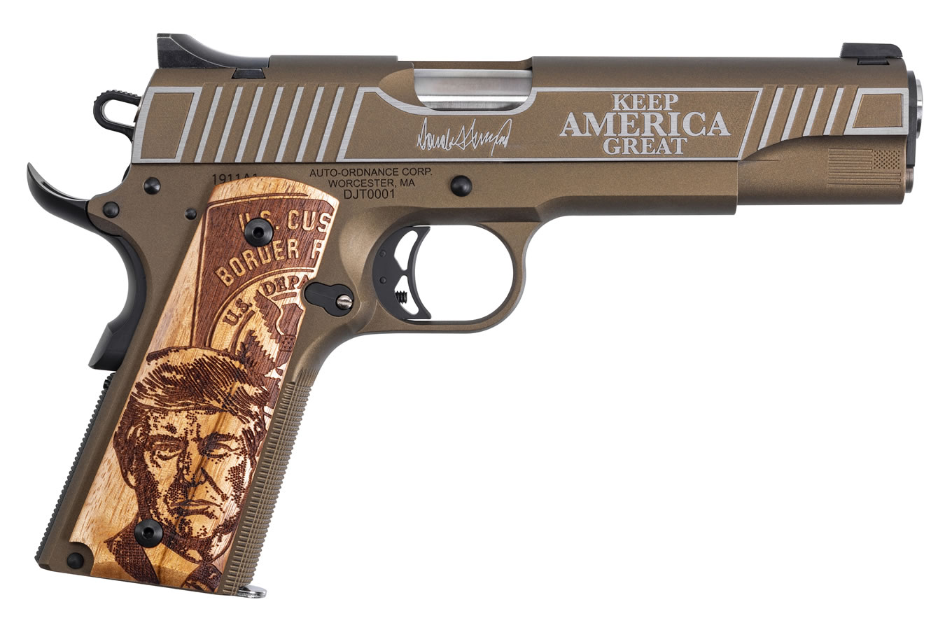 1911a1 45acp Keep America Great Donald Trump Special Edition with Bronze Finish