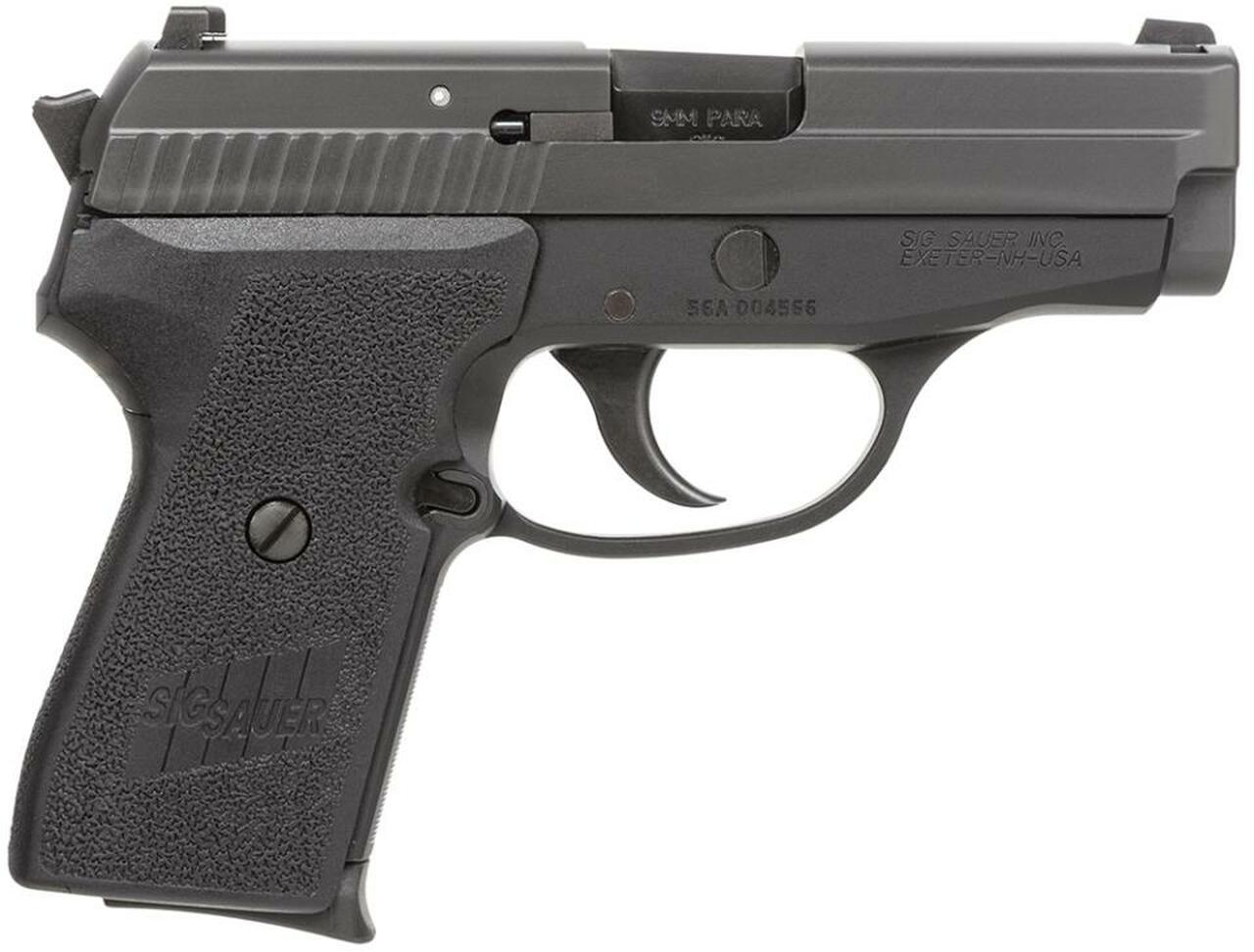 SIG P239 9MM 3.6In Nitron BLK Da/Sa Siglite Polymer Grip (2) 8RD Steel MAG CA Compliant