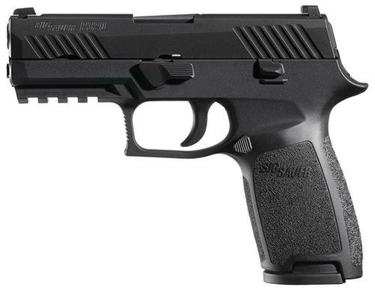 Sig P320 357 Sig 3.9", Nitron Black Striker Siglite Modular Polymer Grip (2) 14Rd Steel MAG Rail