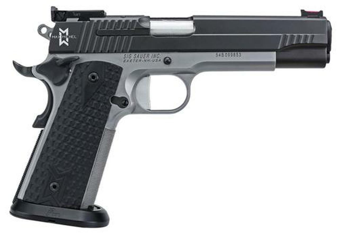 Sig 1911 Max Michel 9MM 5" Barrel Reverse 2-Tone Adjustable Sights Black G10 Grip Ice Magwell (2) 9rd Mags
