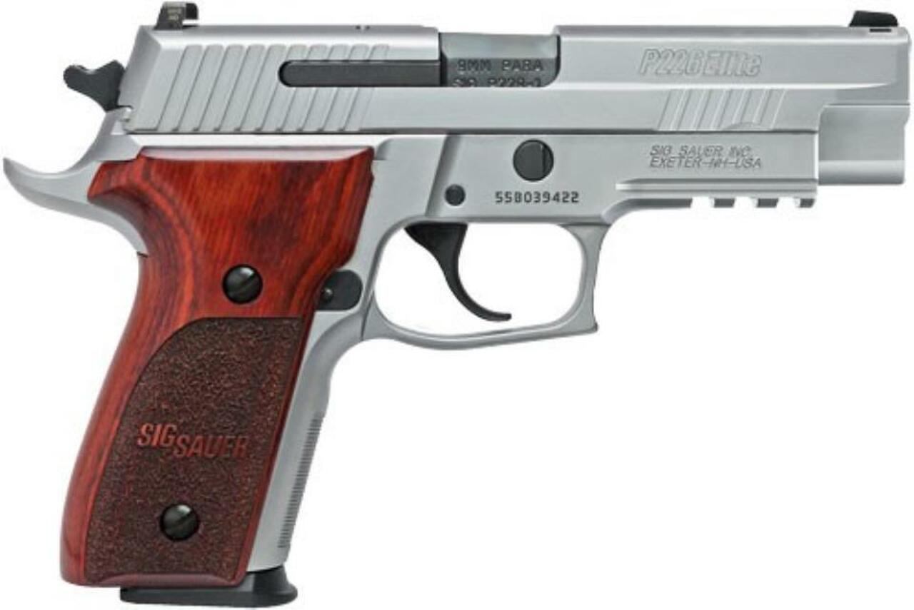 Sig P226 ASE Elite 9mm 4.4" Barrel Night Sights Rosewood Grips 15rd Mag