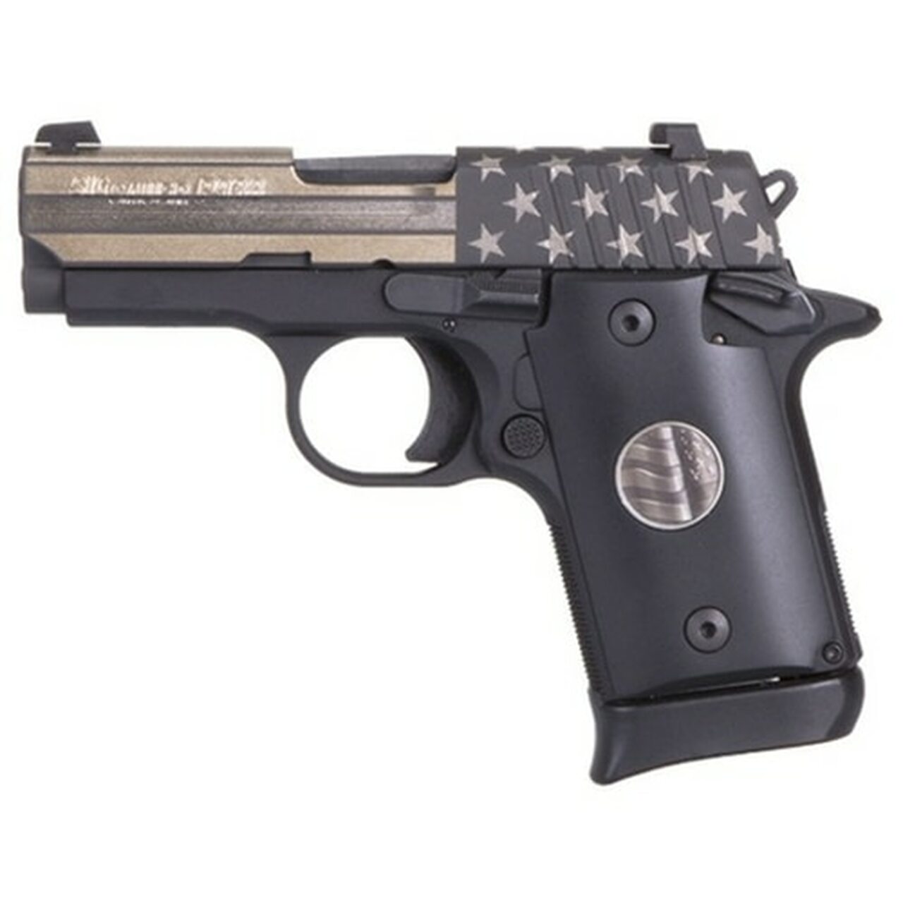 Sig P938 United We Stand Special Edition 9mm 3" Barrel Micro Compact 1- 6rd & 1-7rd Mags