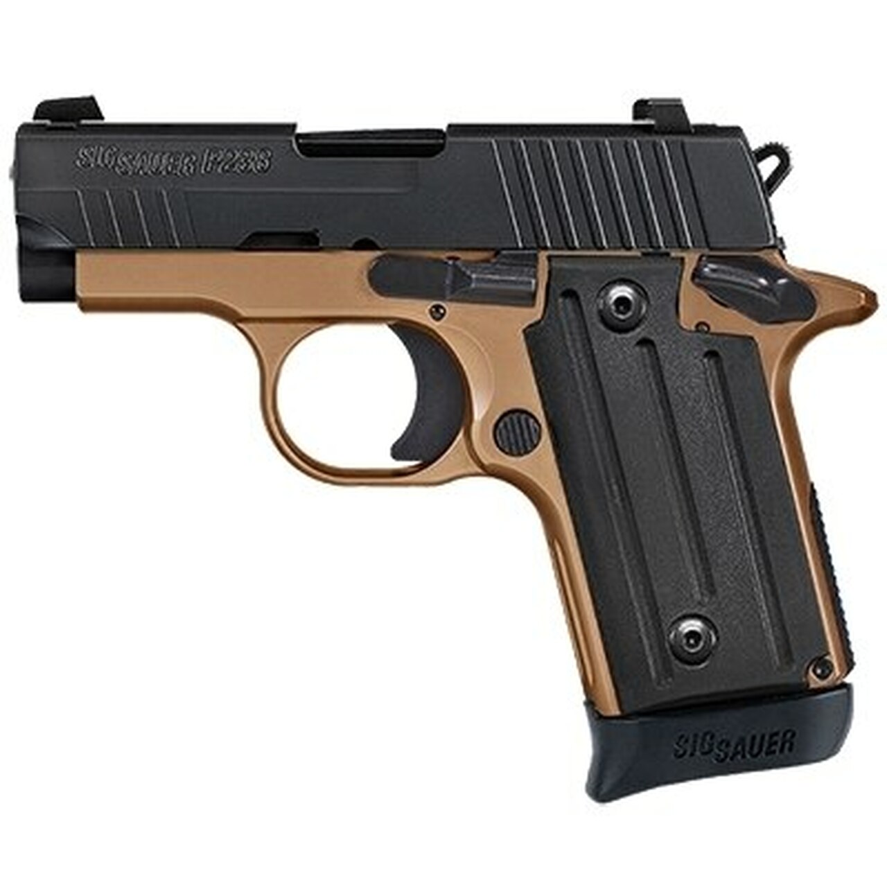 Sig P238 Sport, .380 ACP, 2.7", 6rd, SIGLITE NS, Nitron/Coyote