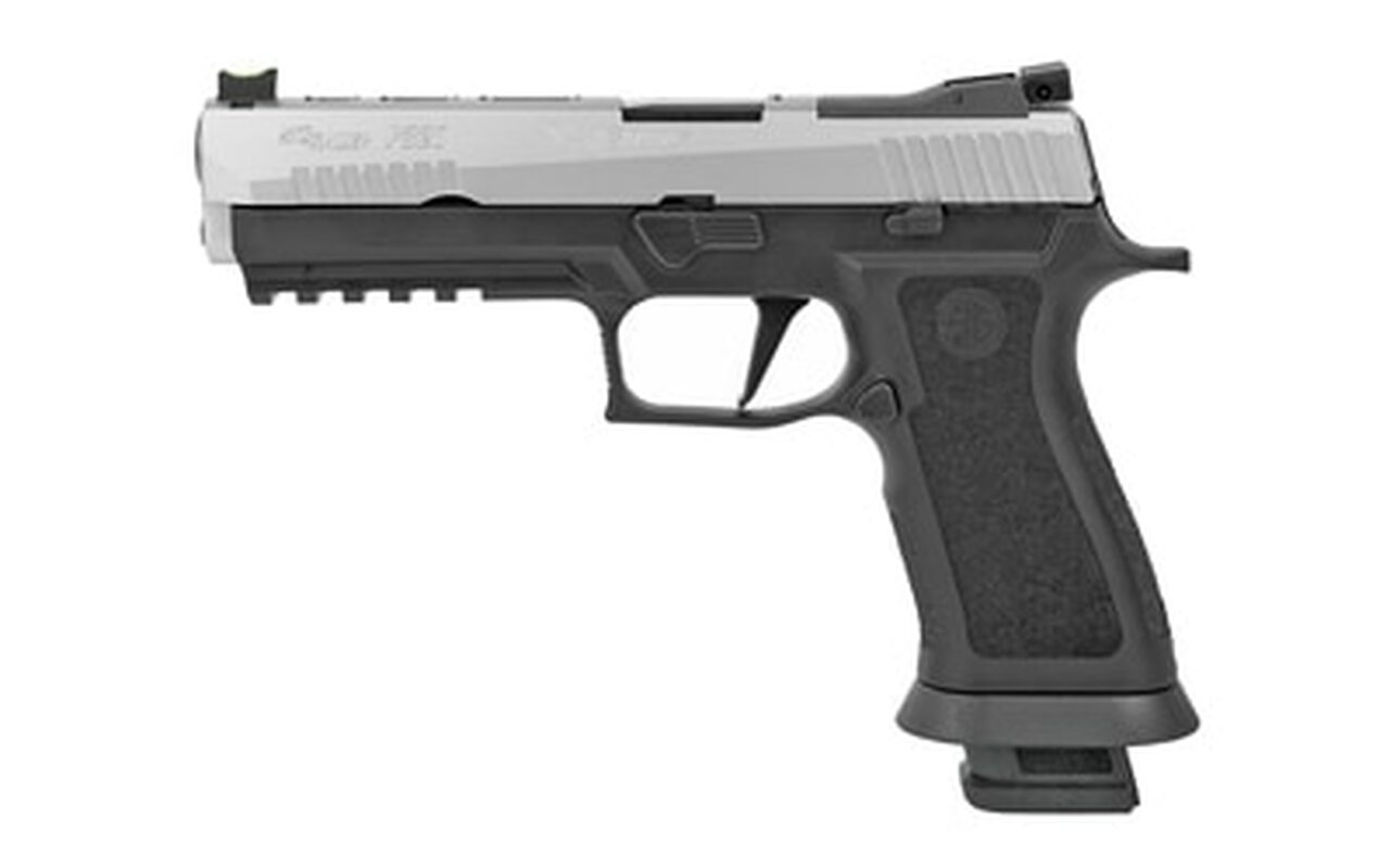SIG P320 X-Series, 9mm, 5", 21rd, Fiber Optic FS, Stainless/Black