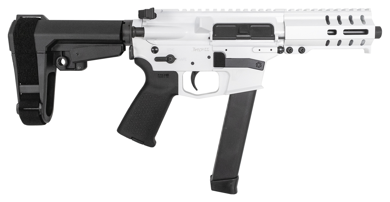 Banshee 300 MkGs 9mm AR Pistol with Stormtrooper White Cerakote Finish