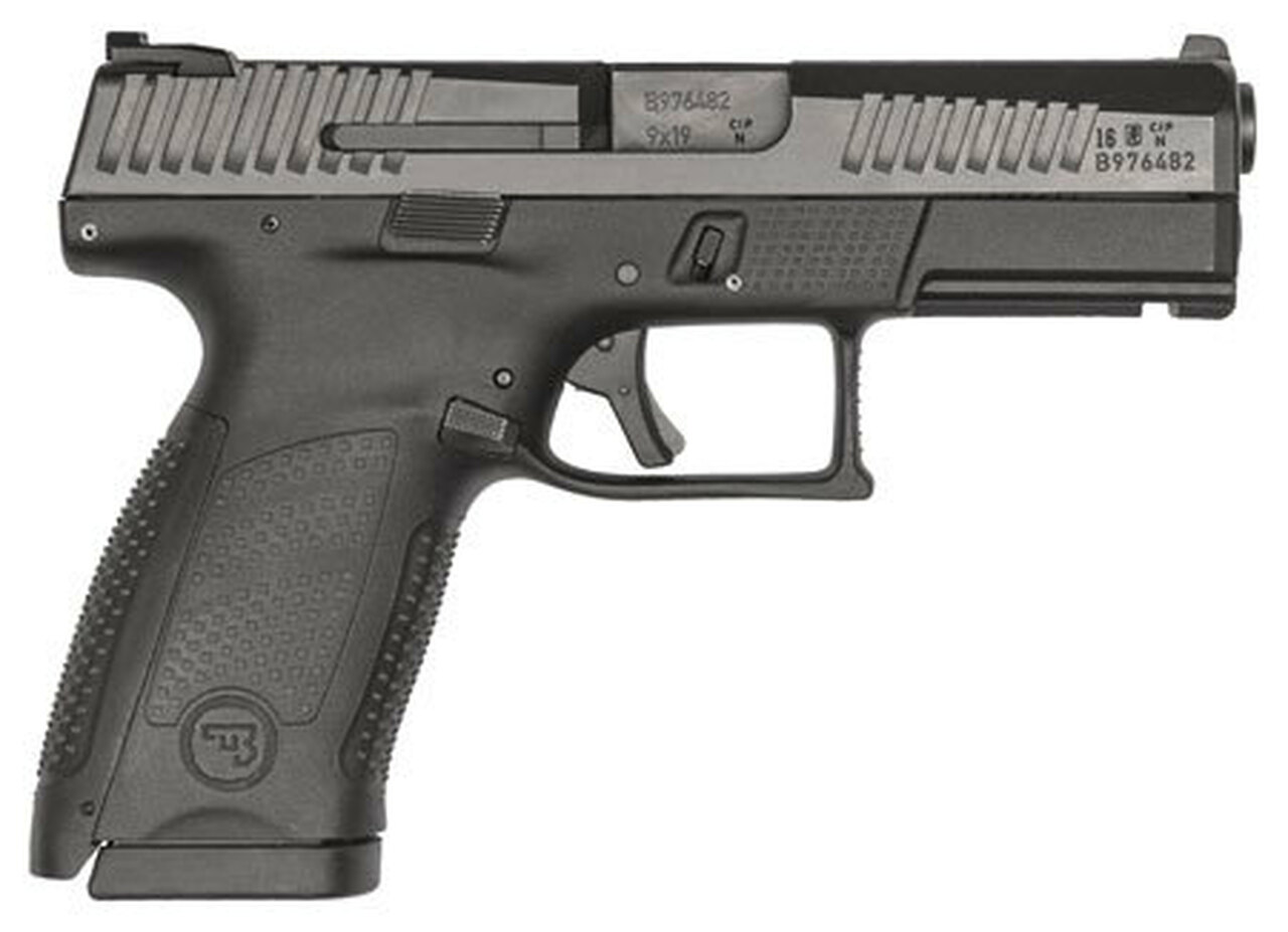 CZ P-10 C, 9mm, 4" Barrel, 10rd, 3-Dot Sights, Black Nitride Finish