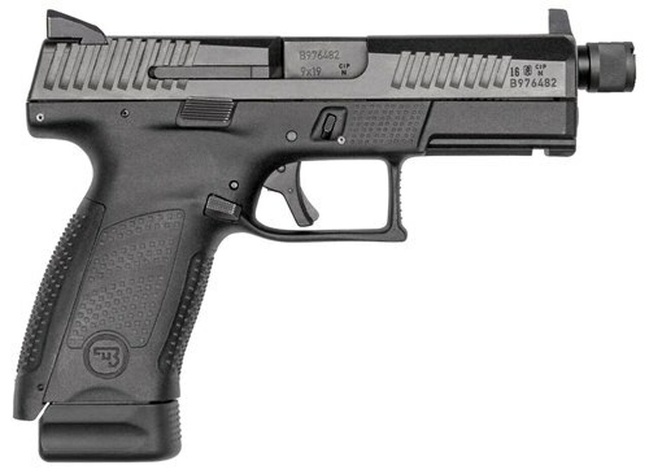CZ P-10 C, 9mm, 4.61" Barrel, 10rd, Suppressor Ready, Night Sights, Black