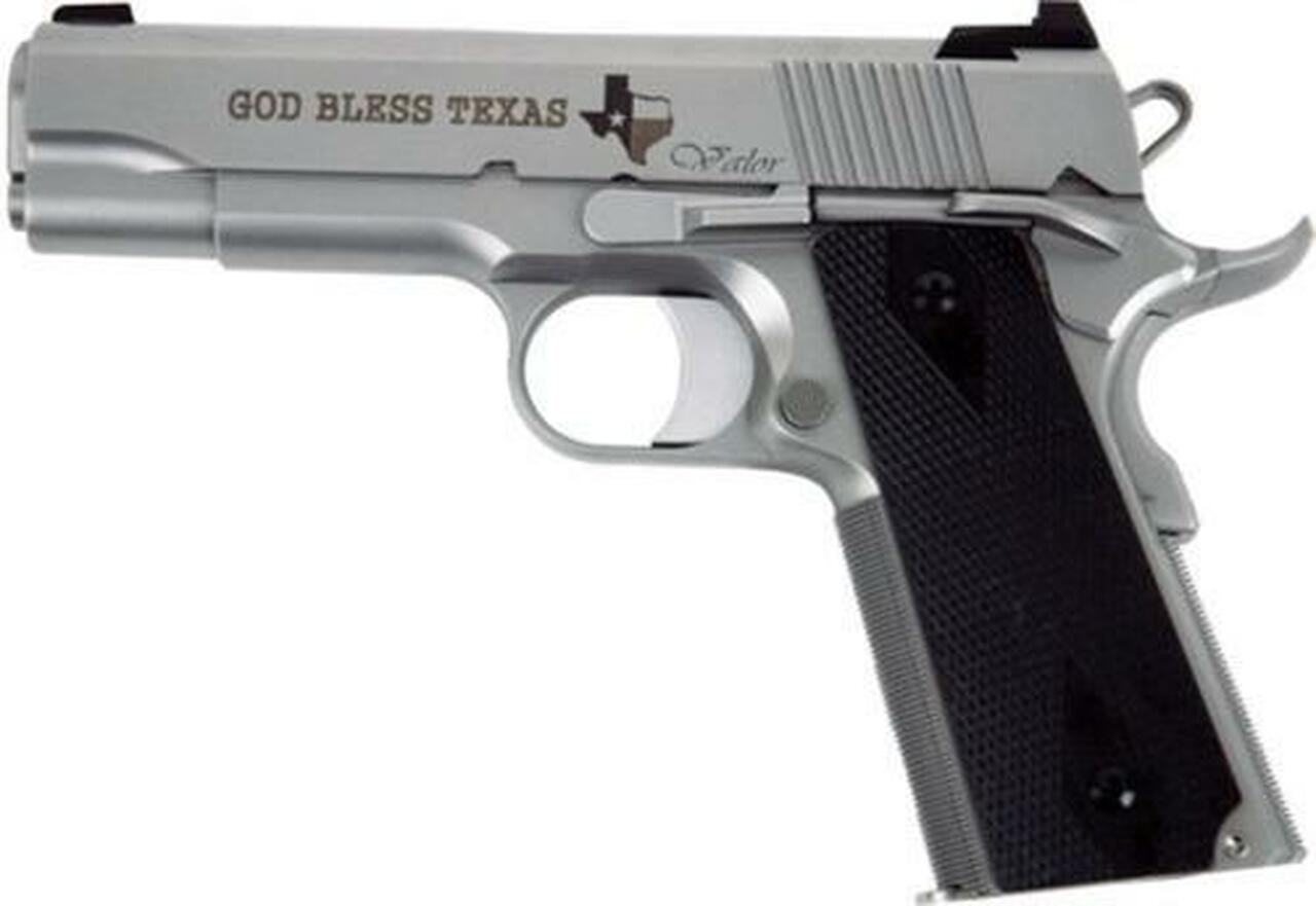 Dan Wesson Valor Commander Texas Edition, 9mm, 4.25", 9rd, Matte Stainless