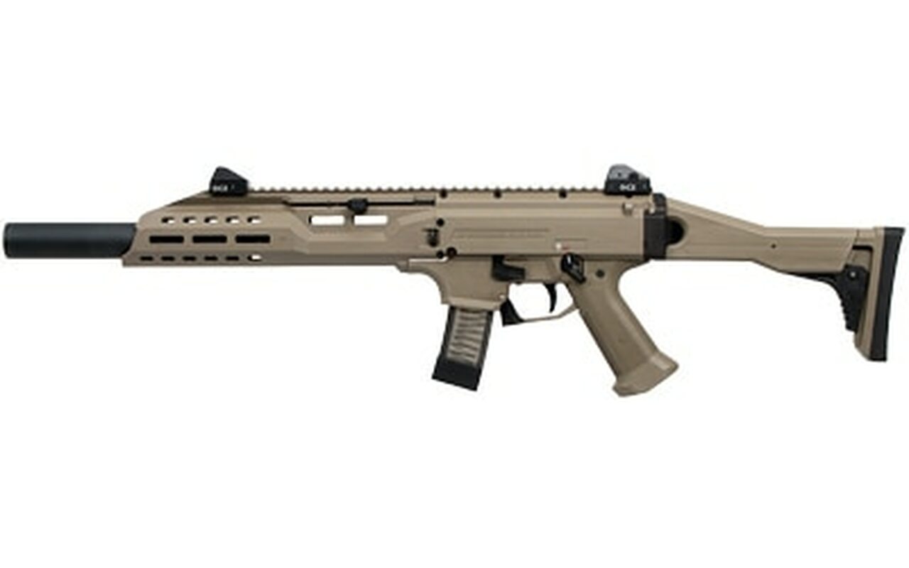 CZ Scorpion EVO 3 S1 Carbine, 9mm, Faux Suppressor, 16" Barrel, Flat Dark Earth, USA Assembled, 10rd