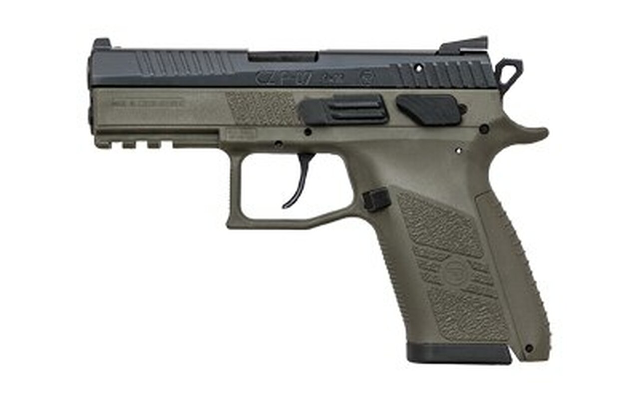 CZ P-07 Full-Size Single/Double 9mm 3.75" Barrel, OD Green Polymer Gri, 15rd