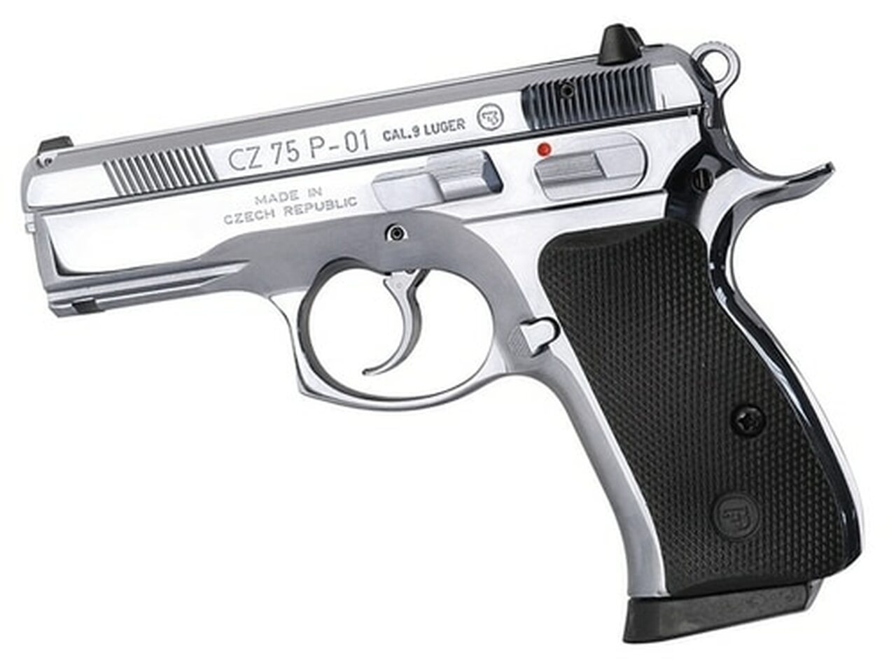 CZ P-01 9mm, High Polished Bright Stainless Steel, 3.8", 14rd