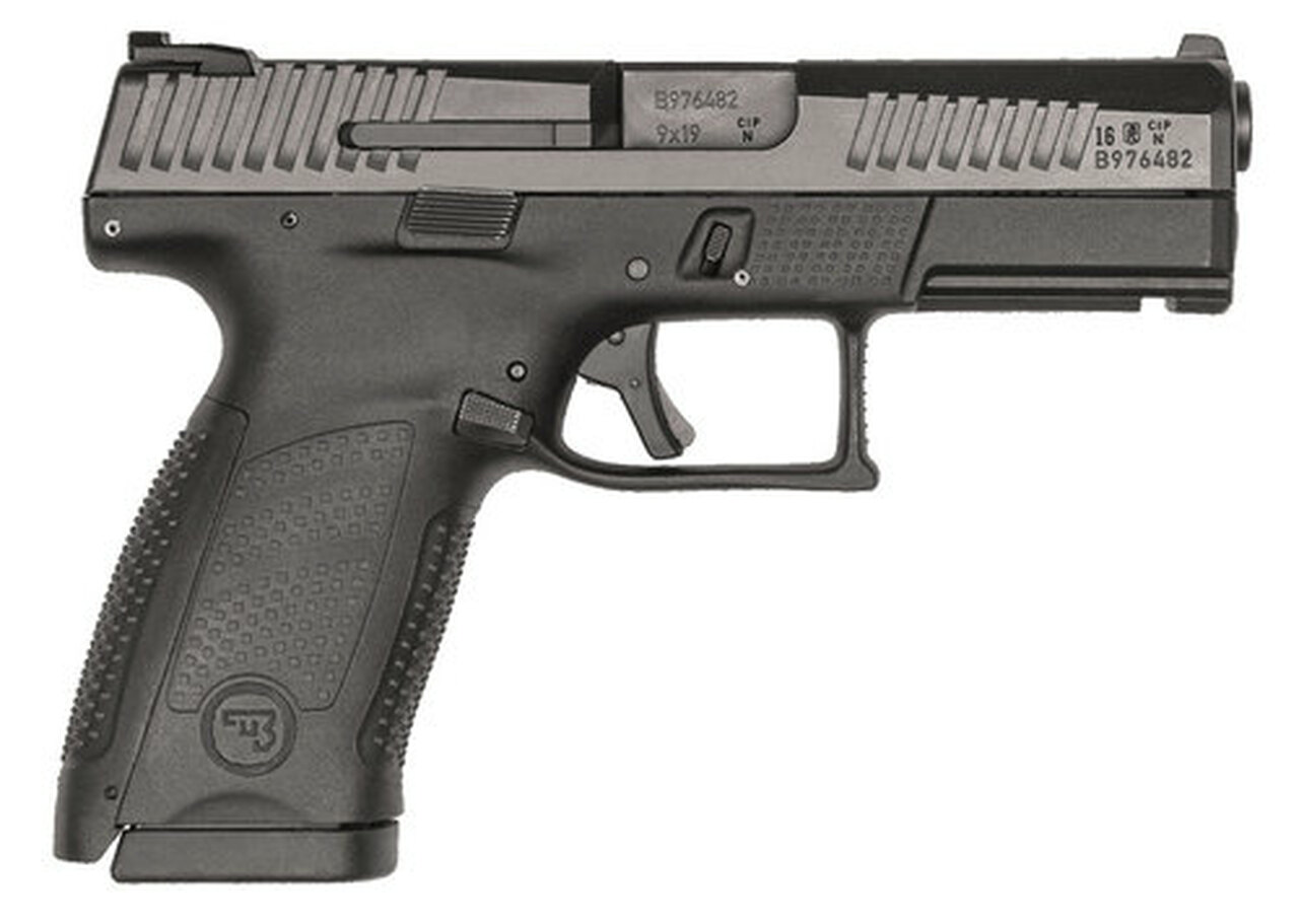 CZ P-10 C, 9mm, 4" Barrel, 15rd, Fixed Sights, Black