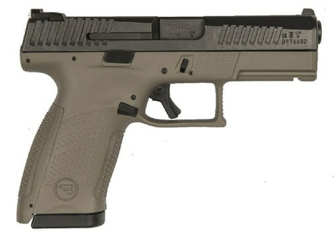CZ P-10 C, 9mm, 4" Barrel, 15rd, Fixed Sights, Flat Dark Earth