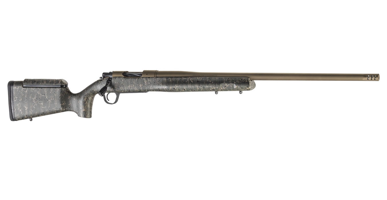 Mesa Long Range 6.5 PRC Bolt-Action Rifle with Bronze Cerakote Barrel and Green, Black and Tan Stock