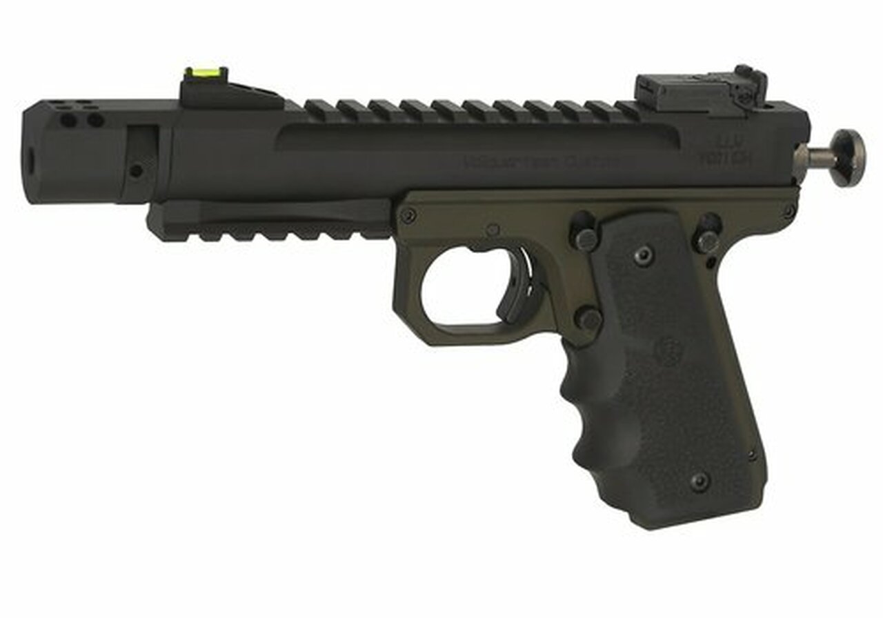 Volquartsen Scorpion .22, 4.5" Barrel, OD Green Frame, Black Hogue Grip