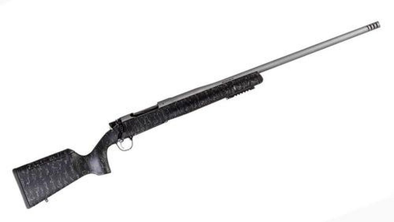 Christensen Arms Mesa Long Range 28 Nosler 26" SS Barrel Tungsten Cerakote CF Long Range Stock, 3rd Black/Gray webbing