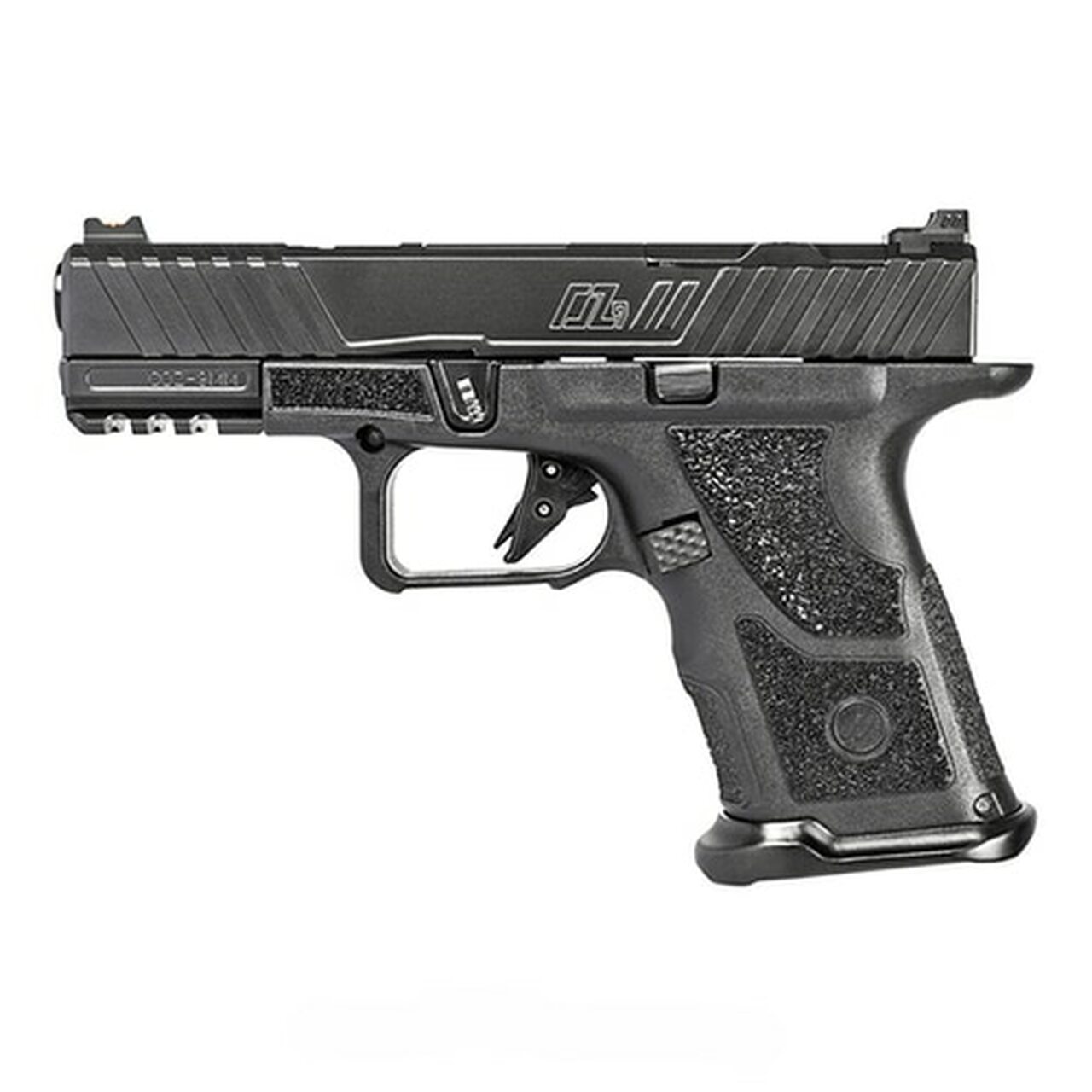 ZEV Technologies O.Z-9 Compact 9mm, 4" Match Grade Barrel, Steel Frame, Polymer Grip, Custom Black Slide And Barrel, 15Rd, ZEV PRO Flat Face Trigger, ZEV Magwell