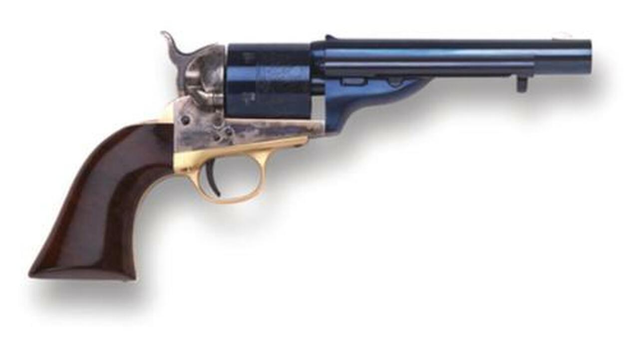 Cimarron 1872 Open Top Navy .38 Spl &amp; Colt 5.5" Barrel Standard Blue Finish Walnut Grip