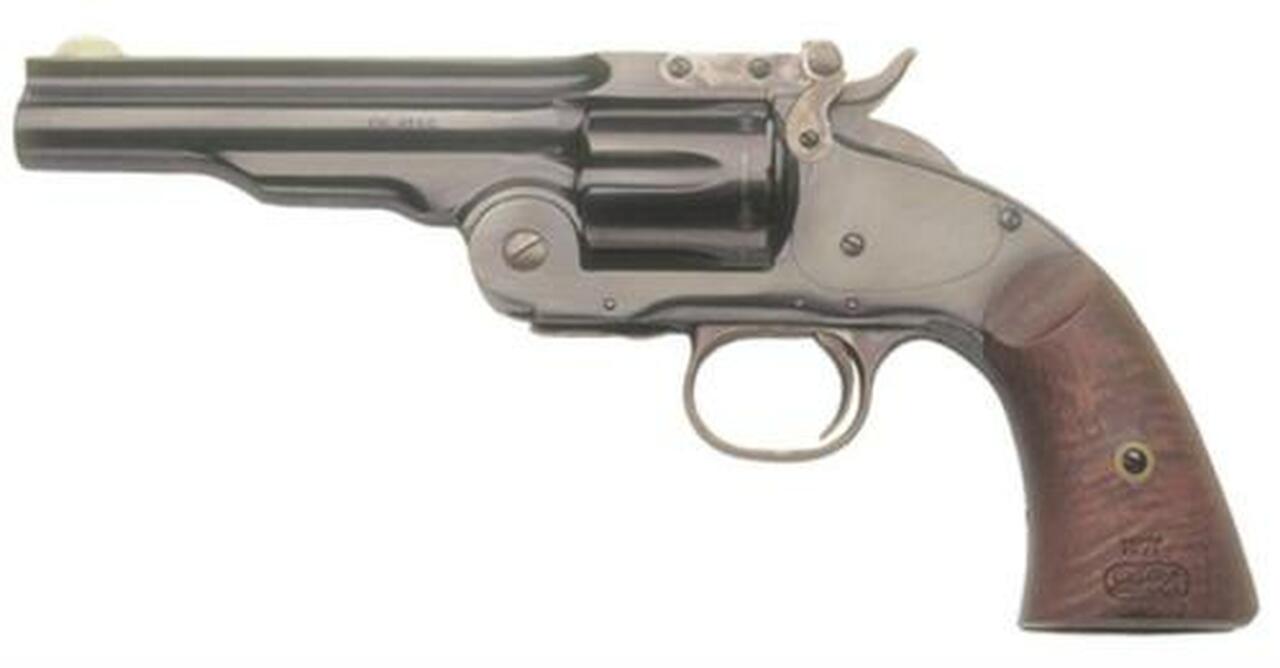 Cimarron Firearms Model 3 Schofield .45 Long Colt 7" Barrel Blue Steel Finish Smooth Walnut Grip