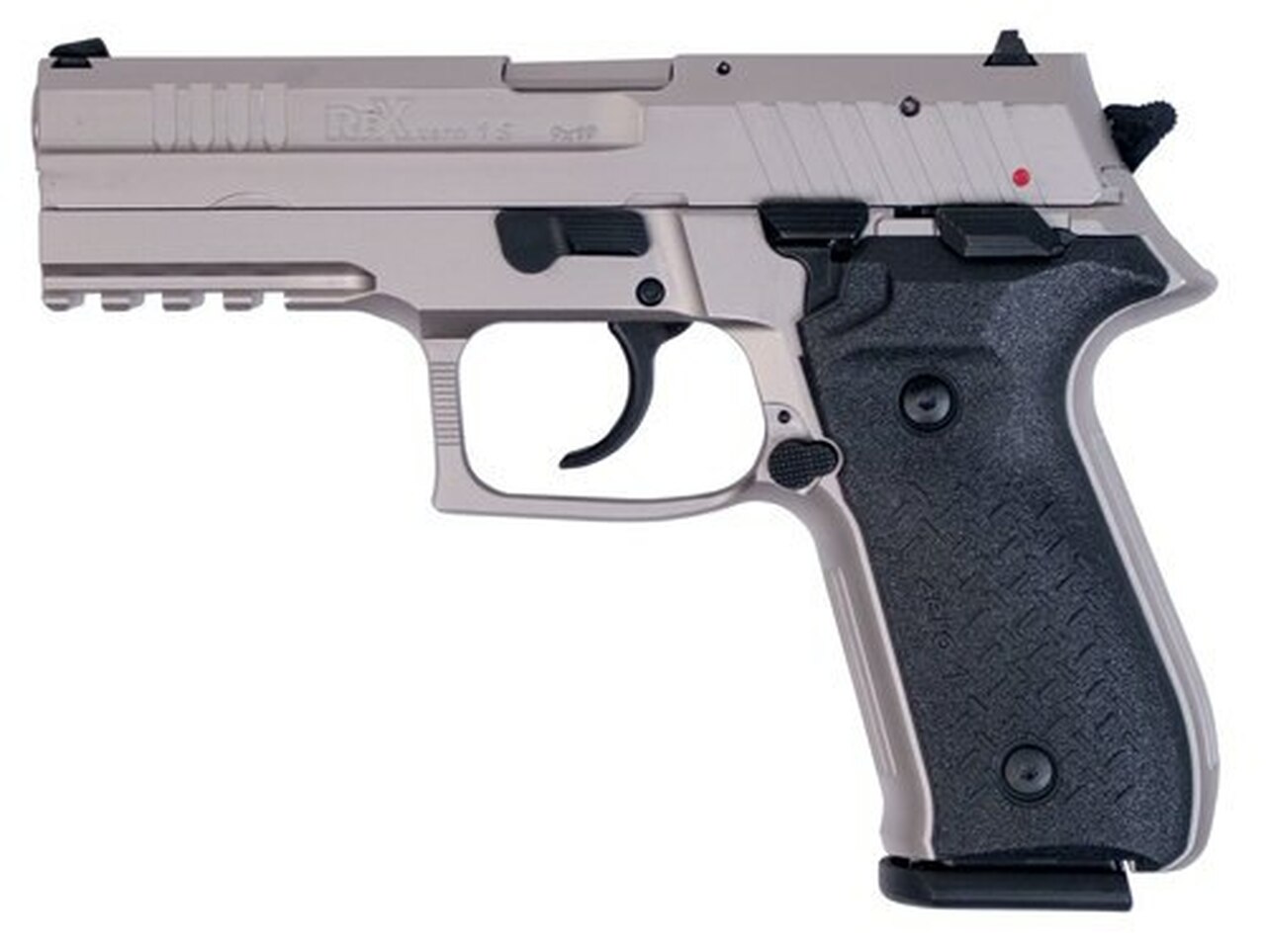 Arex Rex Zero 1 Standard Single/Double 9mm 4.25" Barrel, Black Polymer Grip Nickel Frame Nickel, 17rd