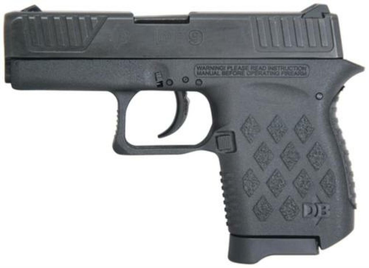 Diamondback Model DB9 9mm (9x19) 3 Inch Barrel Steel Slide Black Diamond Grips Polymer Frame 6 Round