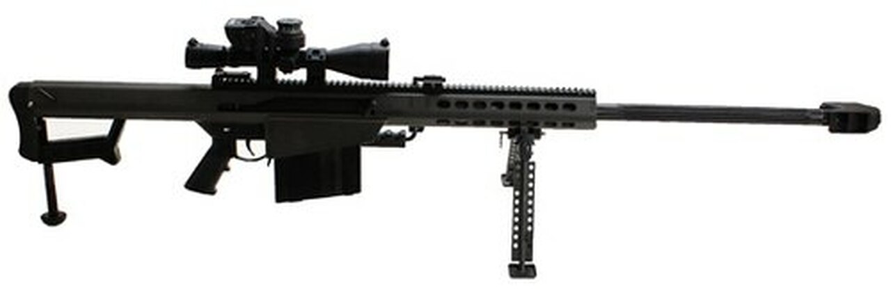 Barrett 82A1 29" Barrel, Monopod, Leupold Scope, Barrett Ultra High Rings, BORS System