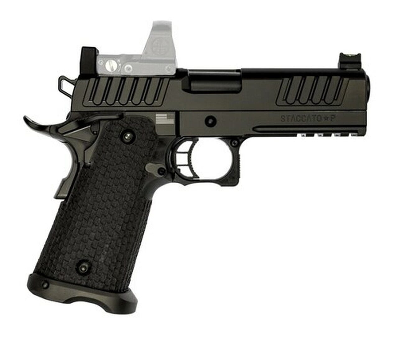 STI Staccato-P .45 ACP, 4.15" Bull Barrel, Optics Ready, Black W/ DLC BRL, 13rd