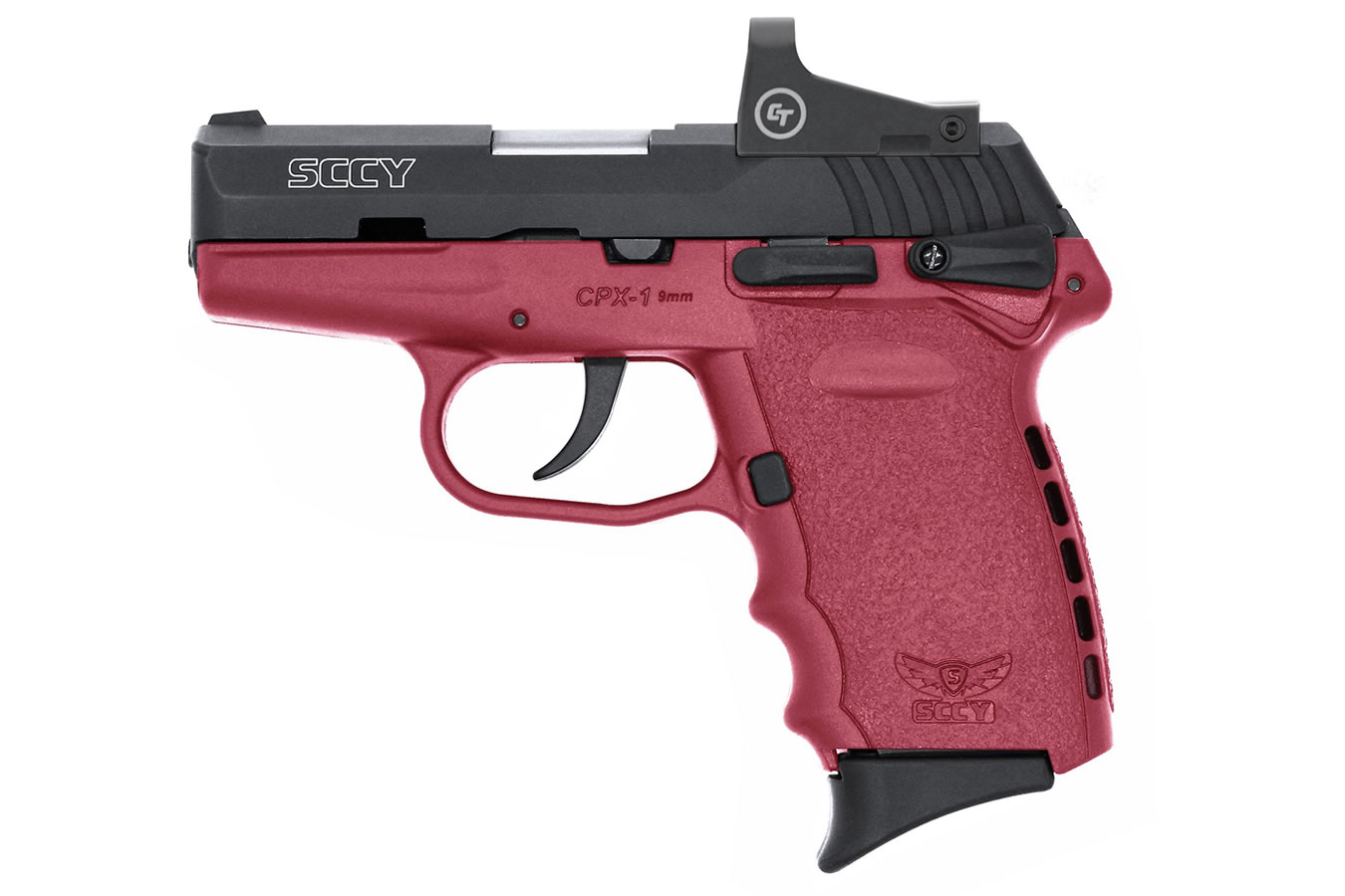 CPX-1 9mm Pistol with Crimson Frame and Crimson Trace Red Dot