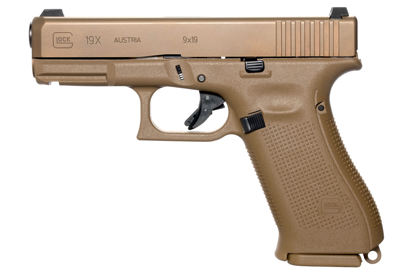 19x 9mm Full-Size FDE Pistol (10 Round Model)