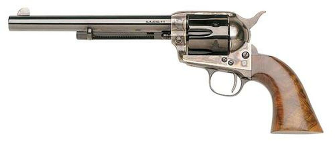 Taylor's 1873 Single Cattleman 45LC 7.5" 6rd Case Hardended Frame Blued