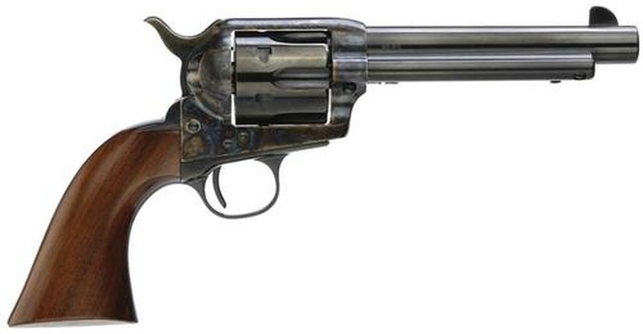 Taylor's 1873 Gunfighter Deluxe 45 LC 5.5" 6 Wood Grip Blued