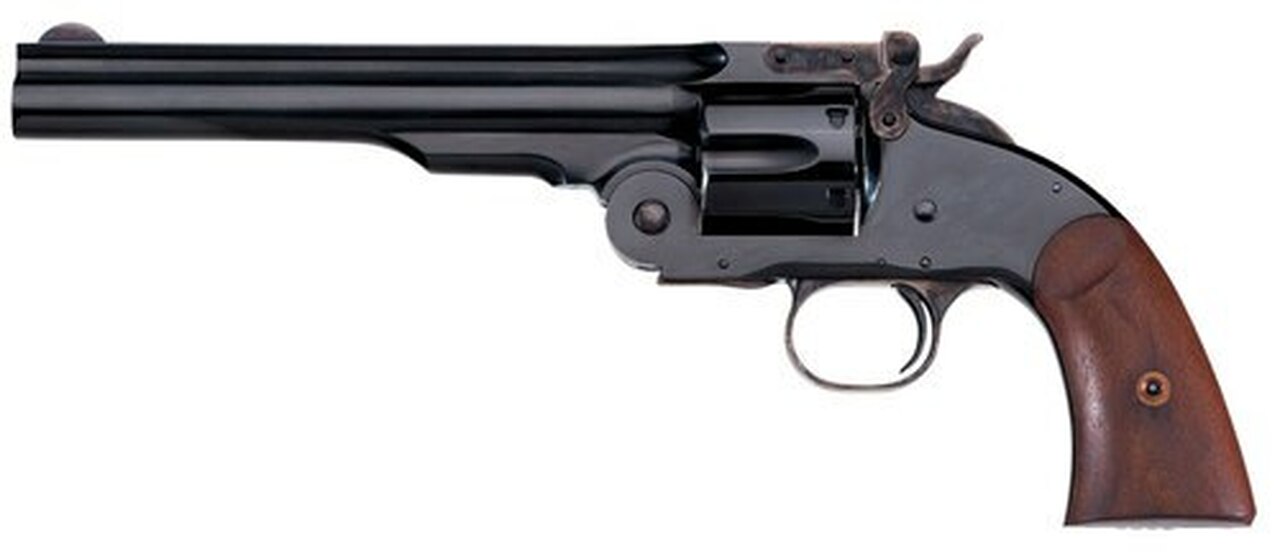 Taylors Schofield Second Model 45 Colt, 7" Barrel, 6rd, Blued, Walnut