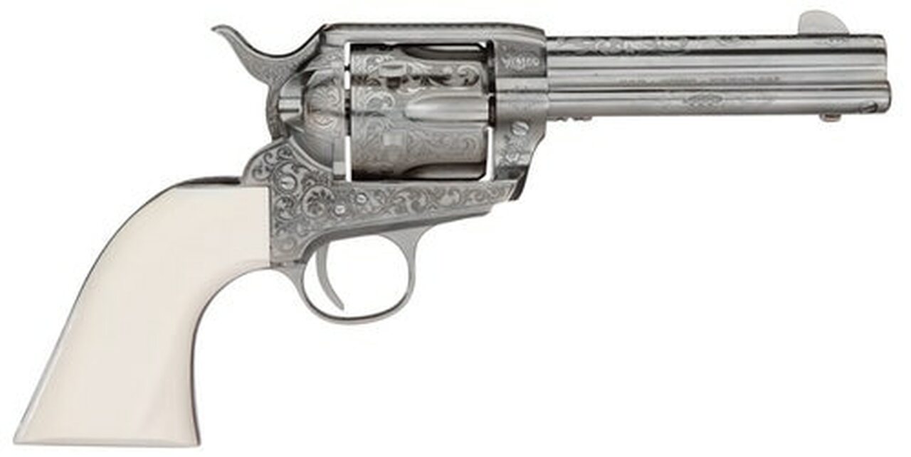 Taylors Outlaw Legacy Nickle Engraved 357 Mag, 4.75" Barrel