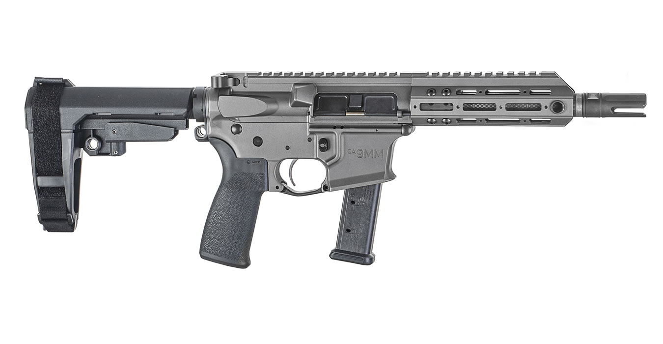CA9MM 9mm AR-Style Pistol with Carbon Fiber Barrel and Tungsten Cerakote Finish