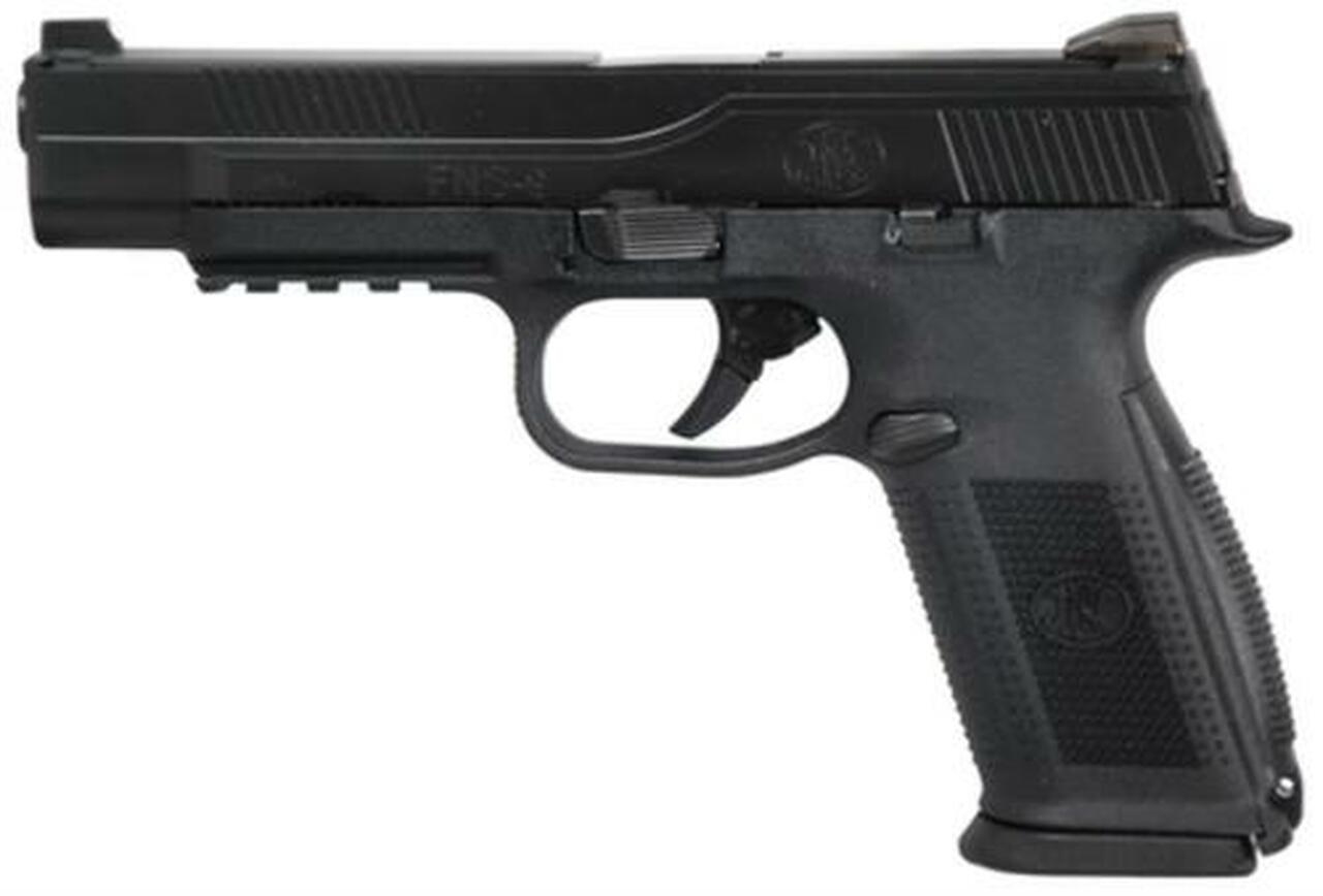 FN FNS-9L Long Slide 9mm 5" Barrel Blackened Stainless Steel Slide, Black Frame 17rd Mag